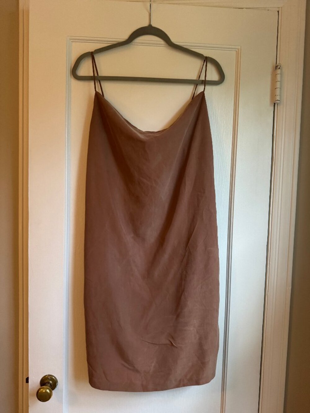 Sexy Warm Caramel Slip Dress